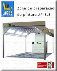 Lagos - Zonas de preparação de pintura automóvel com teto (plenum) e iluminação